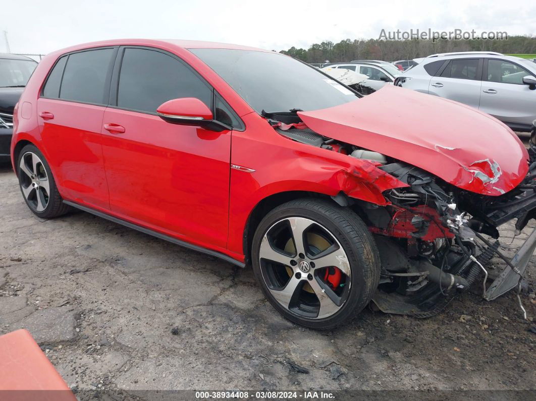 2015 Volkswagen Golf Gti 2.0t S 4-door Red vin: 3VW4T7AU8FM073719