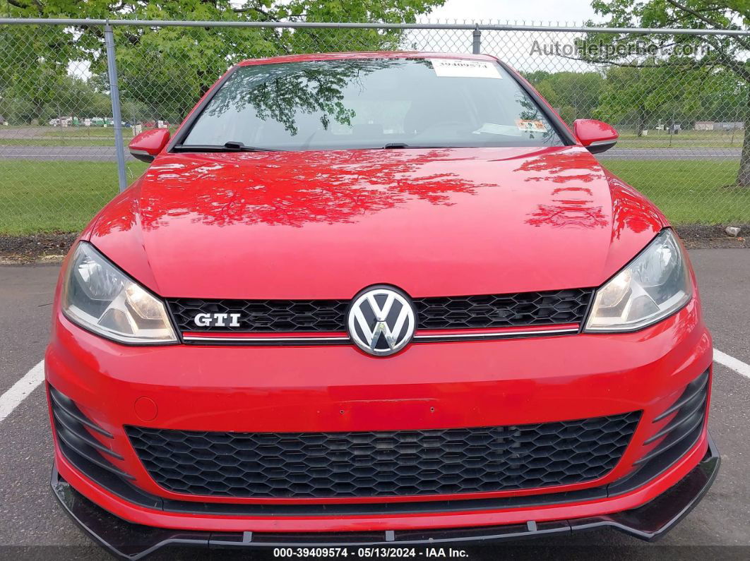 2017 Volkswagen Golf Gti Autobahn 4-door/s 4-door/se 4-door/sport 4-door Red vin: 3VW4T7AU8HM071455