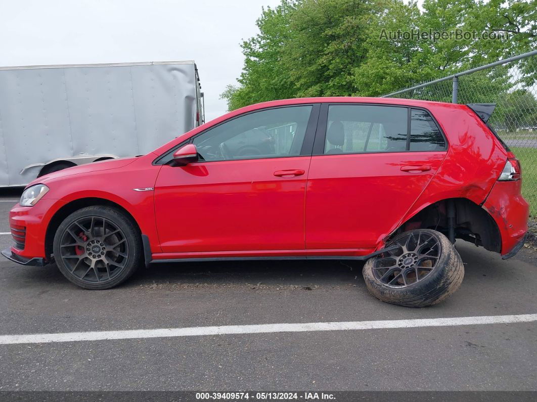 2017 Volkswagen Golf Gti Autobahn 4-door/s 4-door/se 4-door/sport 4-door Red vin: 3VW4T7AU8HM071455