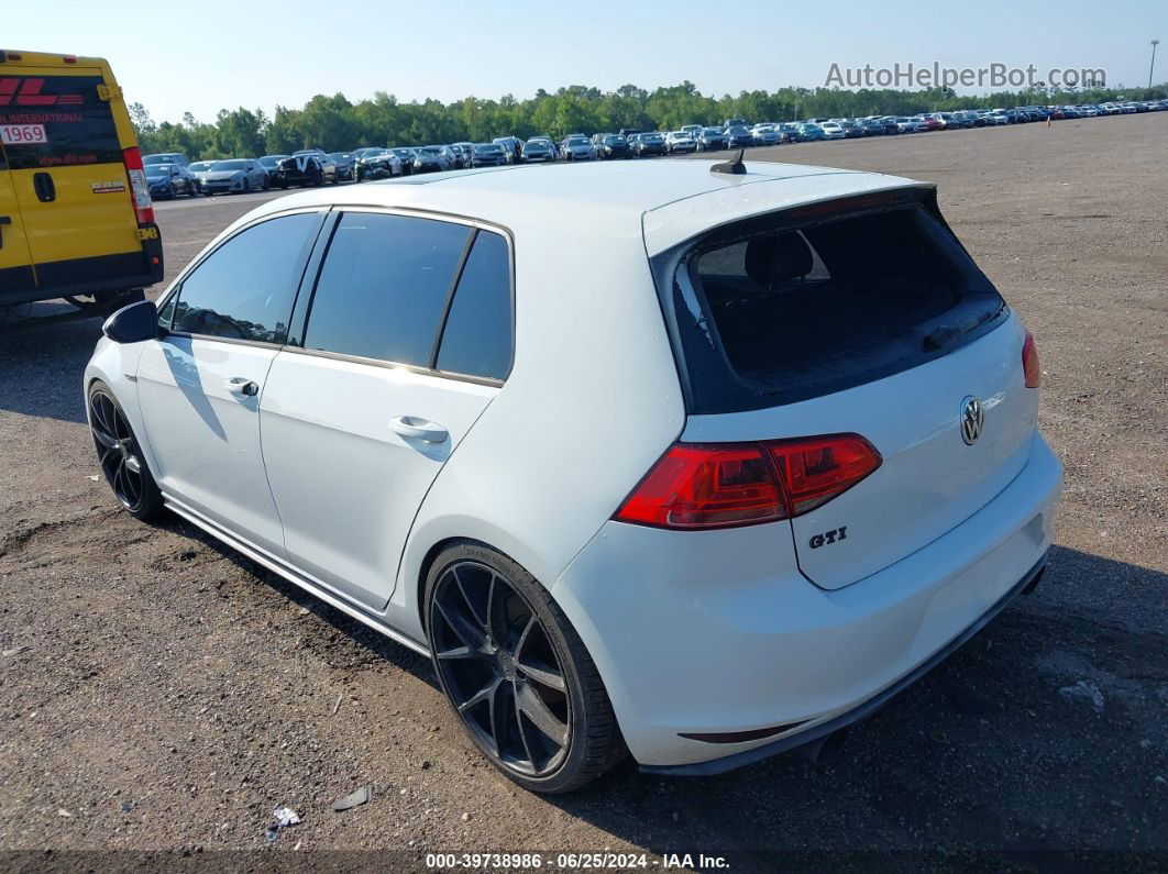 2015 Volkswagen Golf Gti 2.0t Autobahn 4-door Белый vin: 3VW4T7AU9FM002108