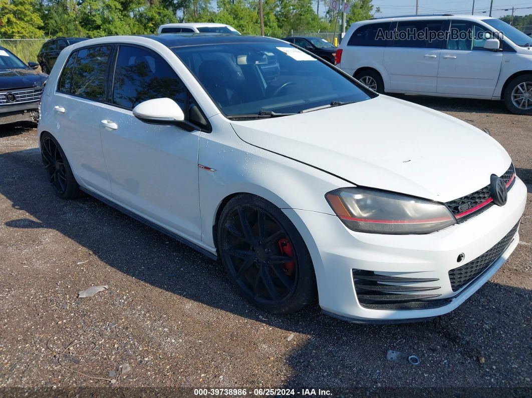 2015 Volkswagen Golf Gti 2.0t Autobahn 4-door Белый vin: 3VW4T7AU9FM002108