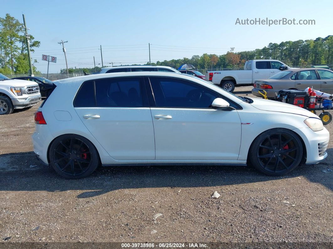 2015 Volkswagen Golf Gti 2.0t Autobahn 4-door White vin: 3VW4T7AU9FM002108