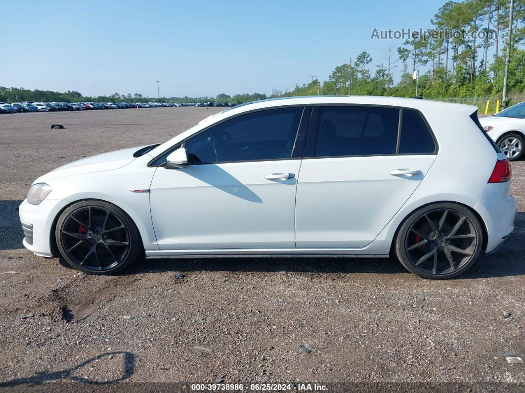 2015 Volkswagen Golf Gti 2.0t Autobahn 4-door Белый vin: 3VW4T7AU9FM002108