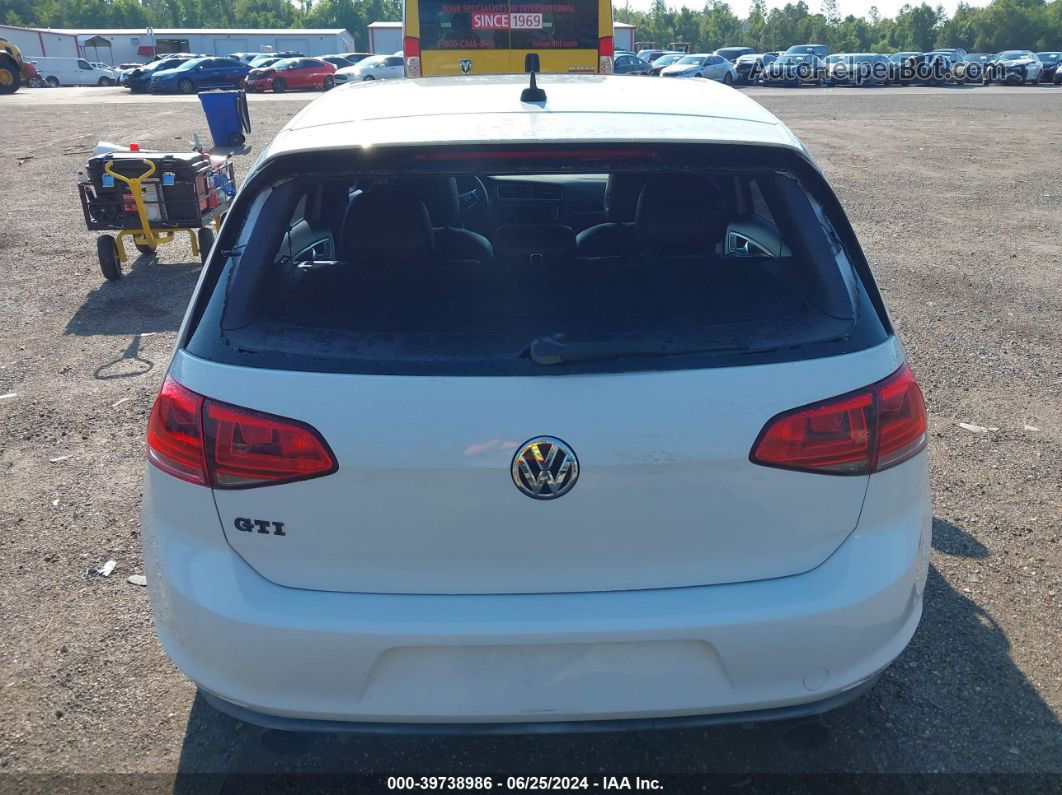 2015 Volkswagen Golf Gti 2.0t Autobahn 4-door Белый vin: 3VW4T7AU9FM002108