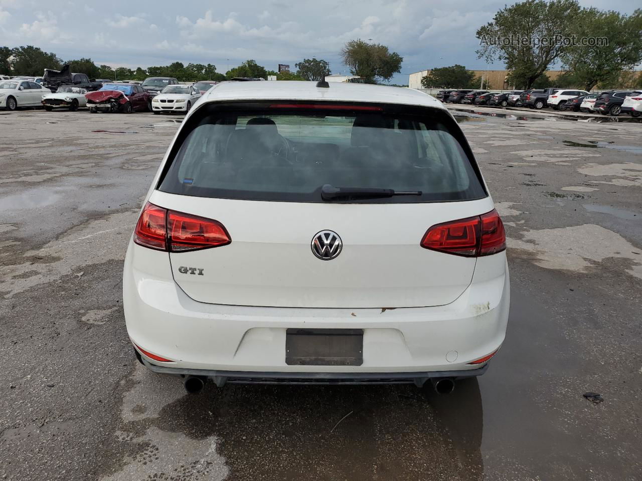 2015 Volkswagen Gti  White vin: 3VW4T7AU9FM003629