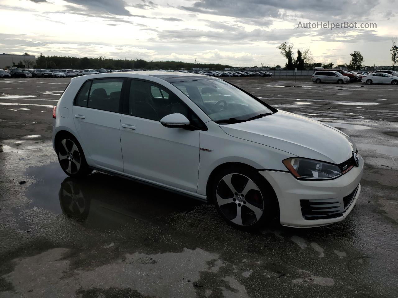 2015 Volkswagen Gti  White vin: 3VW4T7AU9FM003629