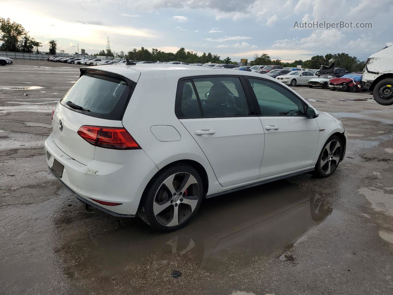 2015 Volkswagen Gti  White vin: 3VW4T7AU9FM003629