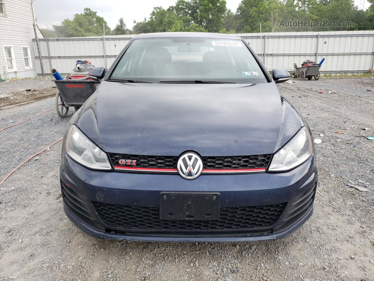 2015 Volkswagen Gti  Blue vin: 3VW4T7AU9FM007888