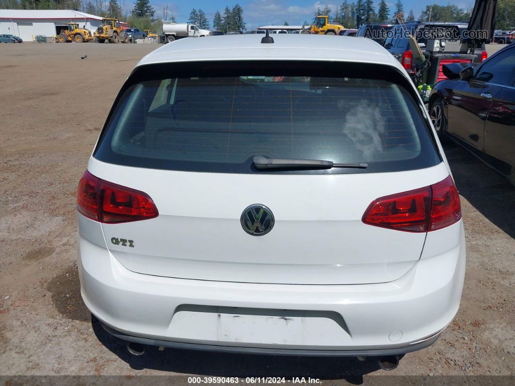 2015 Volkswagen Golf Gti 2.0t Autobahn 4-door White vin: 3VW4T7AU9FM016333