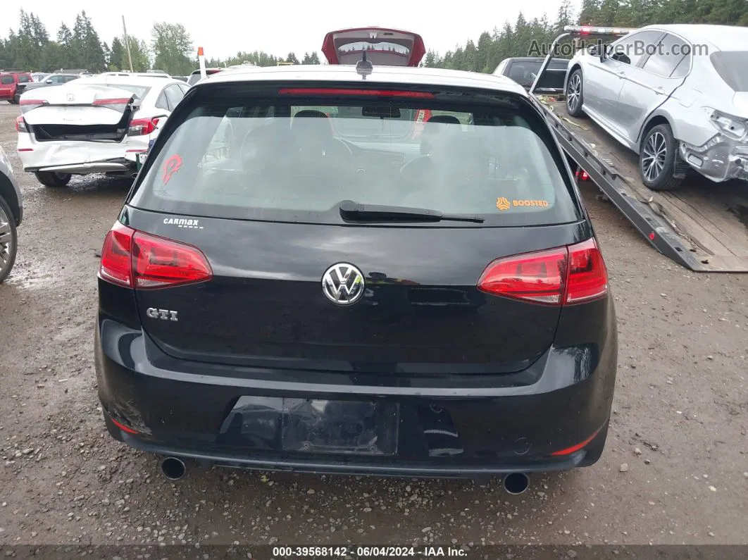 2015 Volkswagen Golf Gti 2.0t Autobahn 4-door Black vin: 3VW4T7AU9FM025291