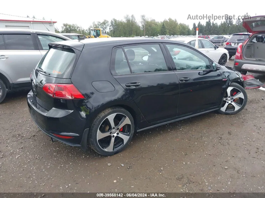 2015 Volkswagen Golf Gti 2.0t Autobahn 4-door Black vin: 3VW4T7AU9FM025291