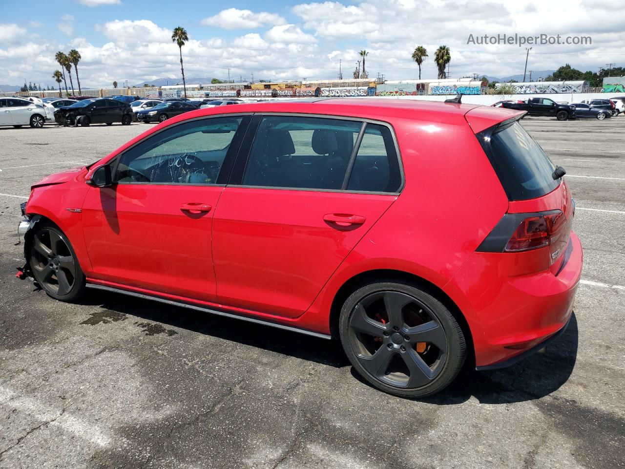 2015 Volkswagen Gti  Red vin: 3VW4T7AU9FM027526