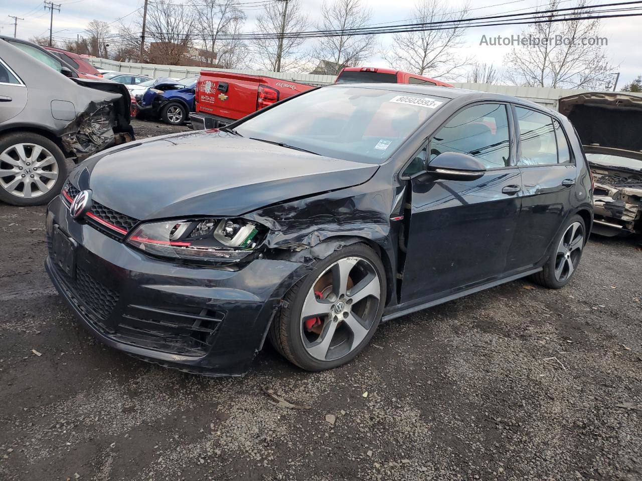 2015 Volkswagen Gti  Black vin: 3VW4T7AU9FM031172