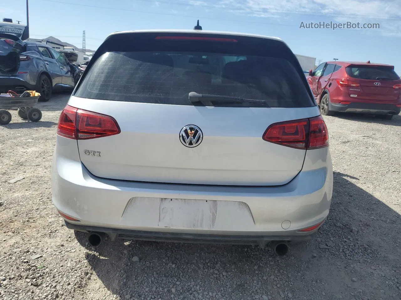 2015 Volkswagen Gti  Silver vin: 3VW4T7AU9FM038624