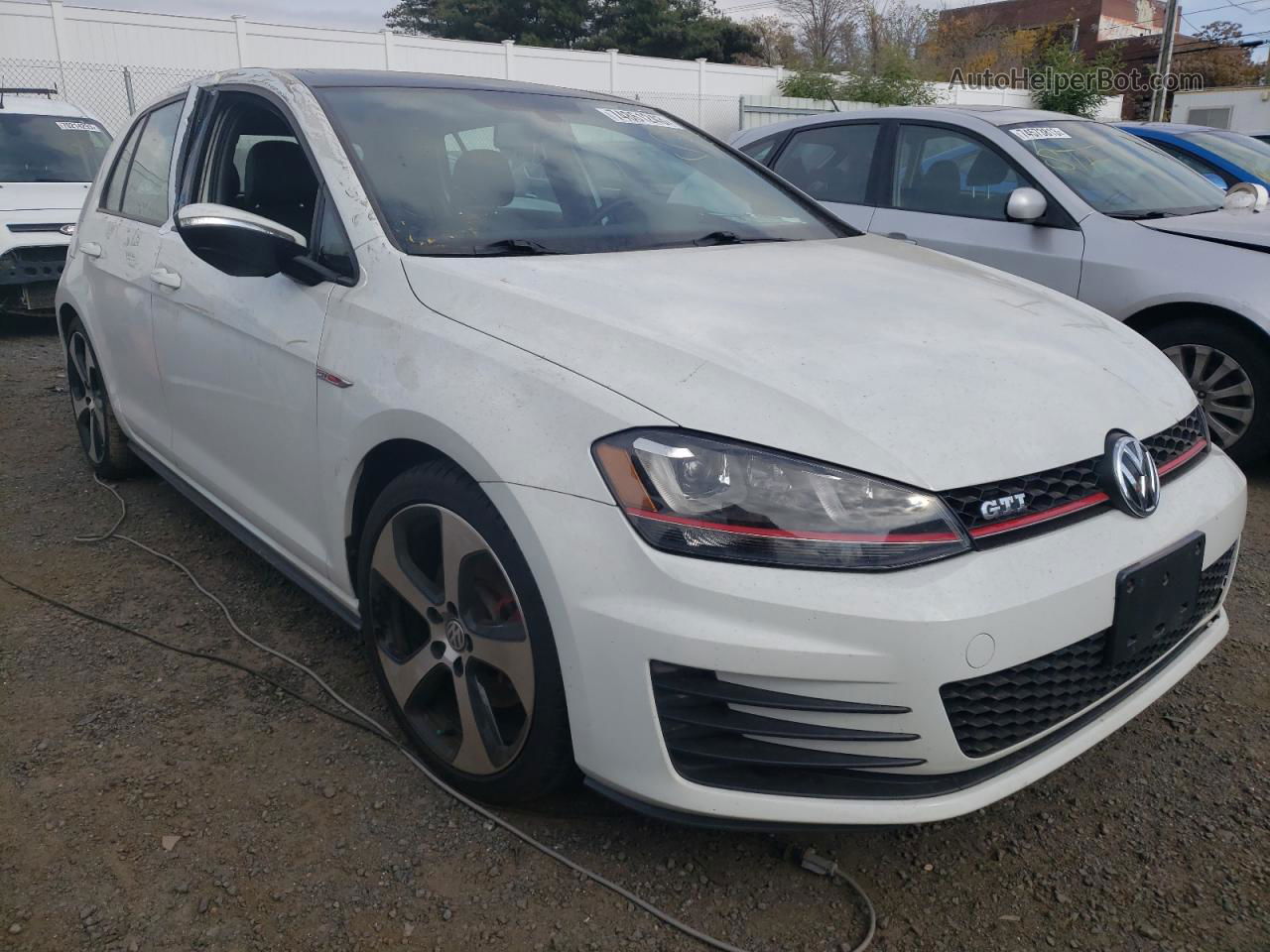 2015 Volkswagen Gti  White vin: 3VW4T7AU9FM096958