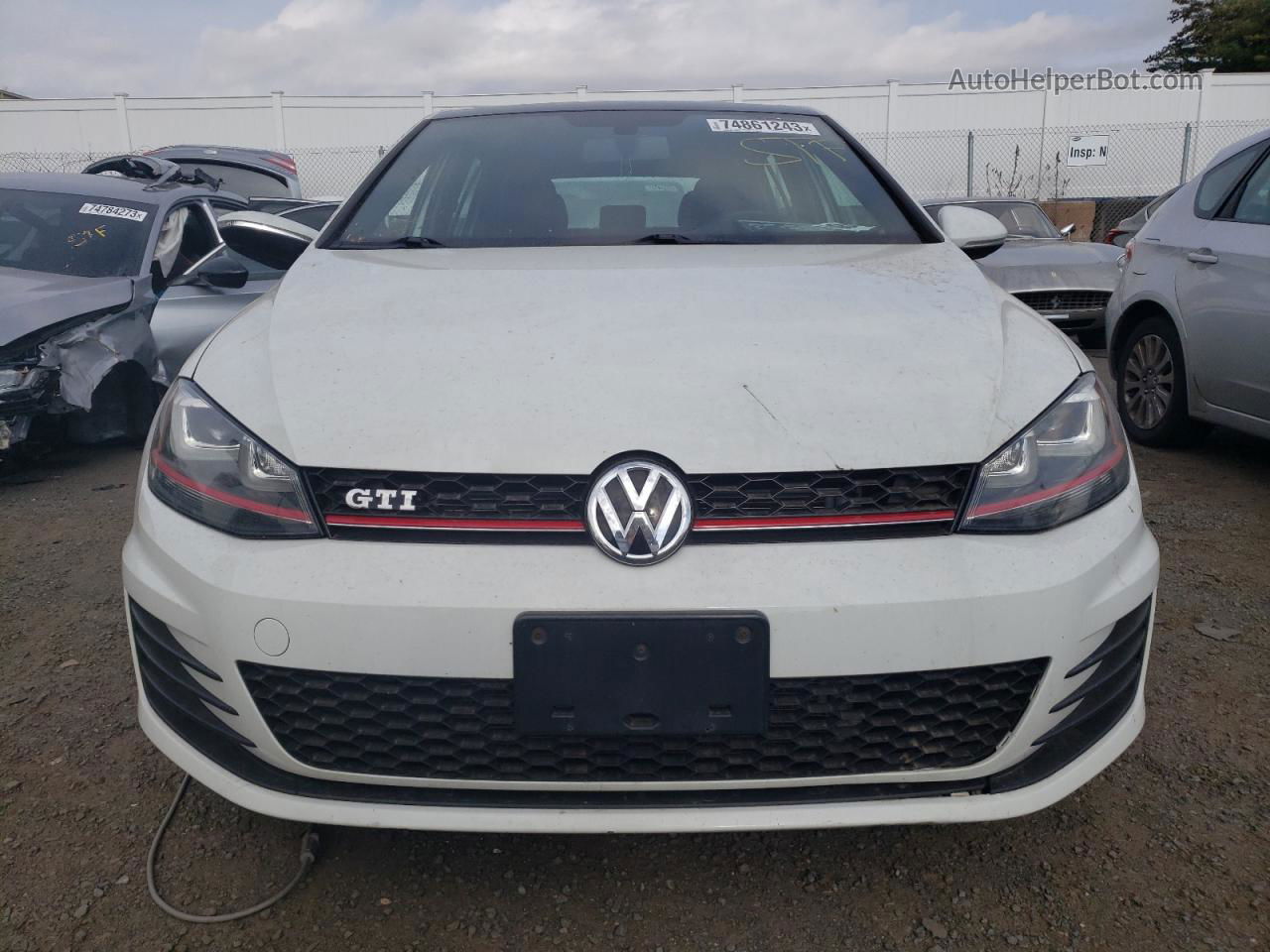 2015 Volkswagen Gti  White vin: 3VW4T7AU9FM096958