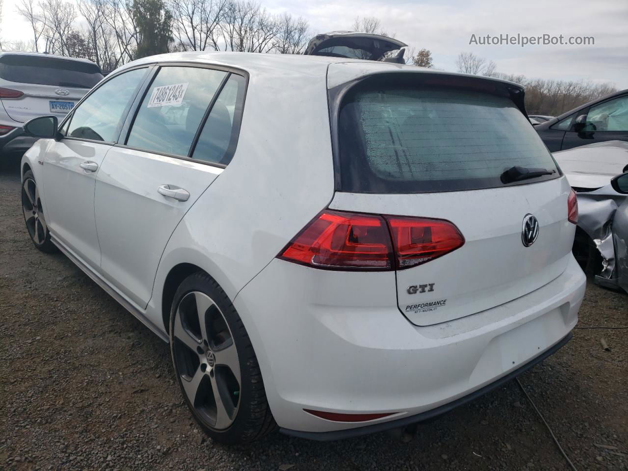 2015 Volkswagen Gti  White vin: 3VW4T7AU9FM096958