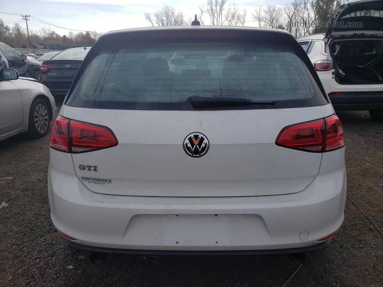 2015 Volkswagen Gti  White vin: 3VW4T7AU9FM096958