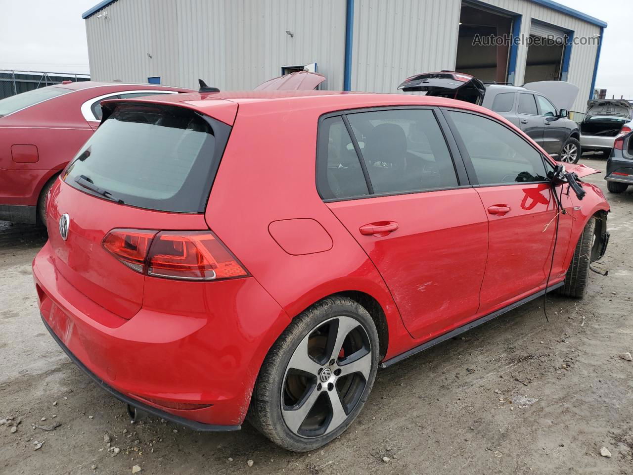 2016 Volkswagen Gti S/se Red vin: 3VW4T7AU9GM021436