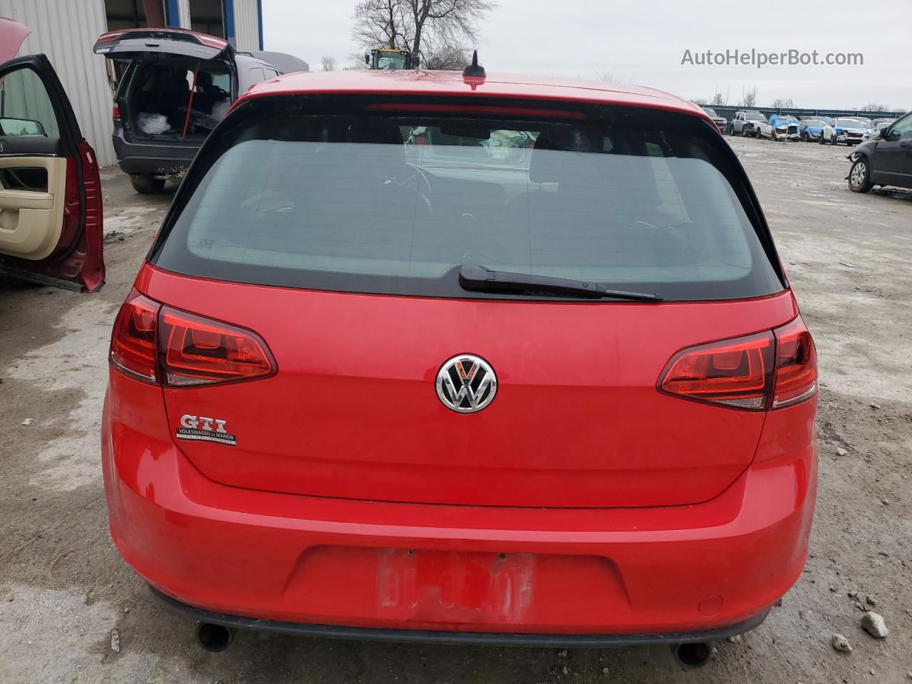 2016 Volkswagen Gti S/se Red vin: 3VW4T7AU9GM021436