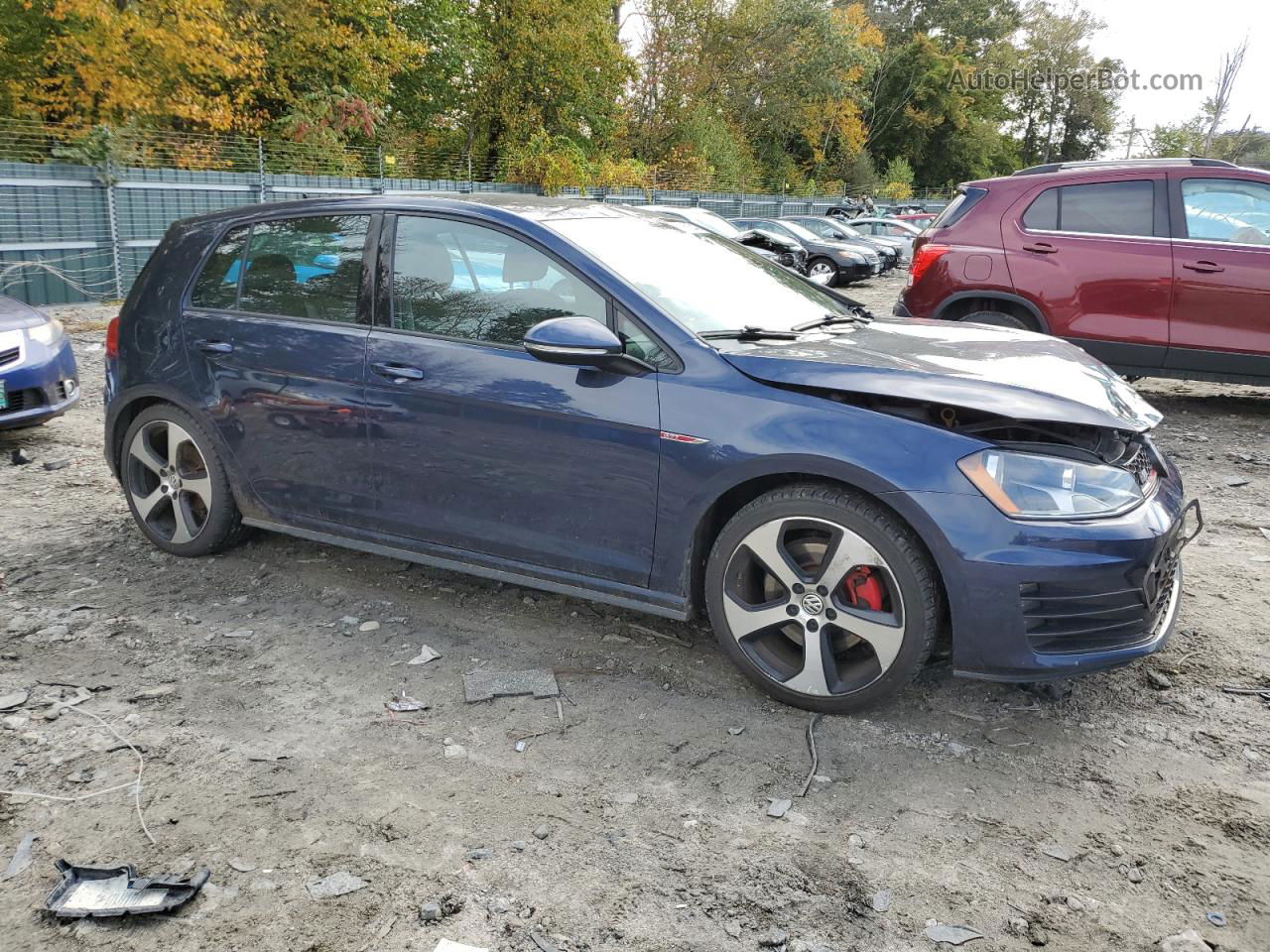 2016 Volkswagen Gti S/se Blue vin: 3VW4T7AU9GM066165