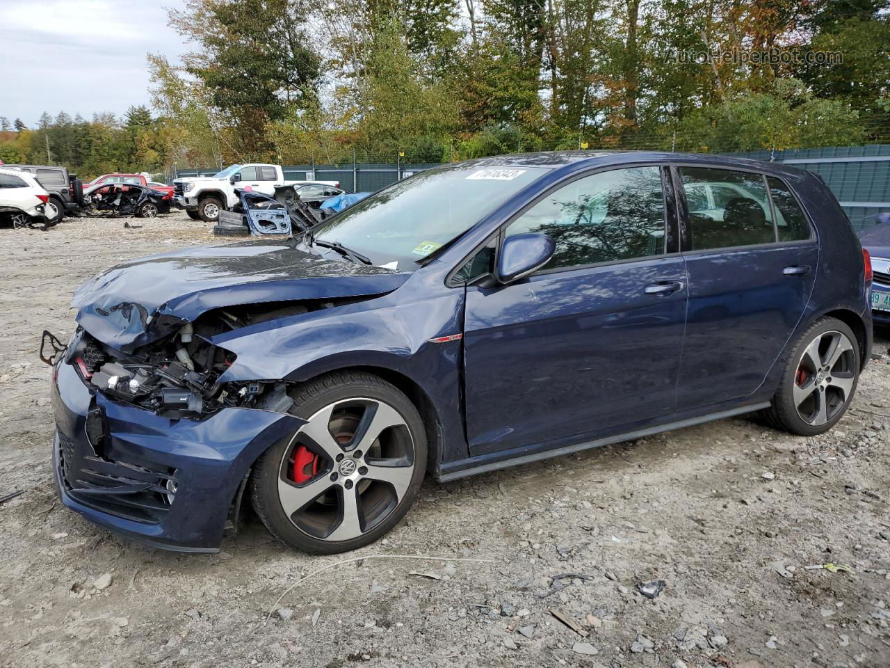 2016 Volkswagen Gti S/se Blue vin: 3VW4T7AU9GM066165