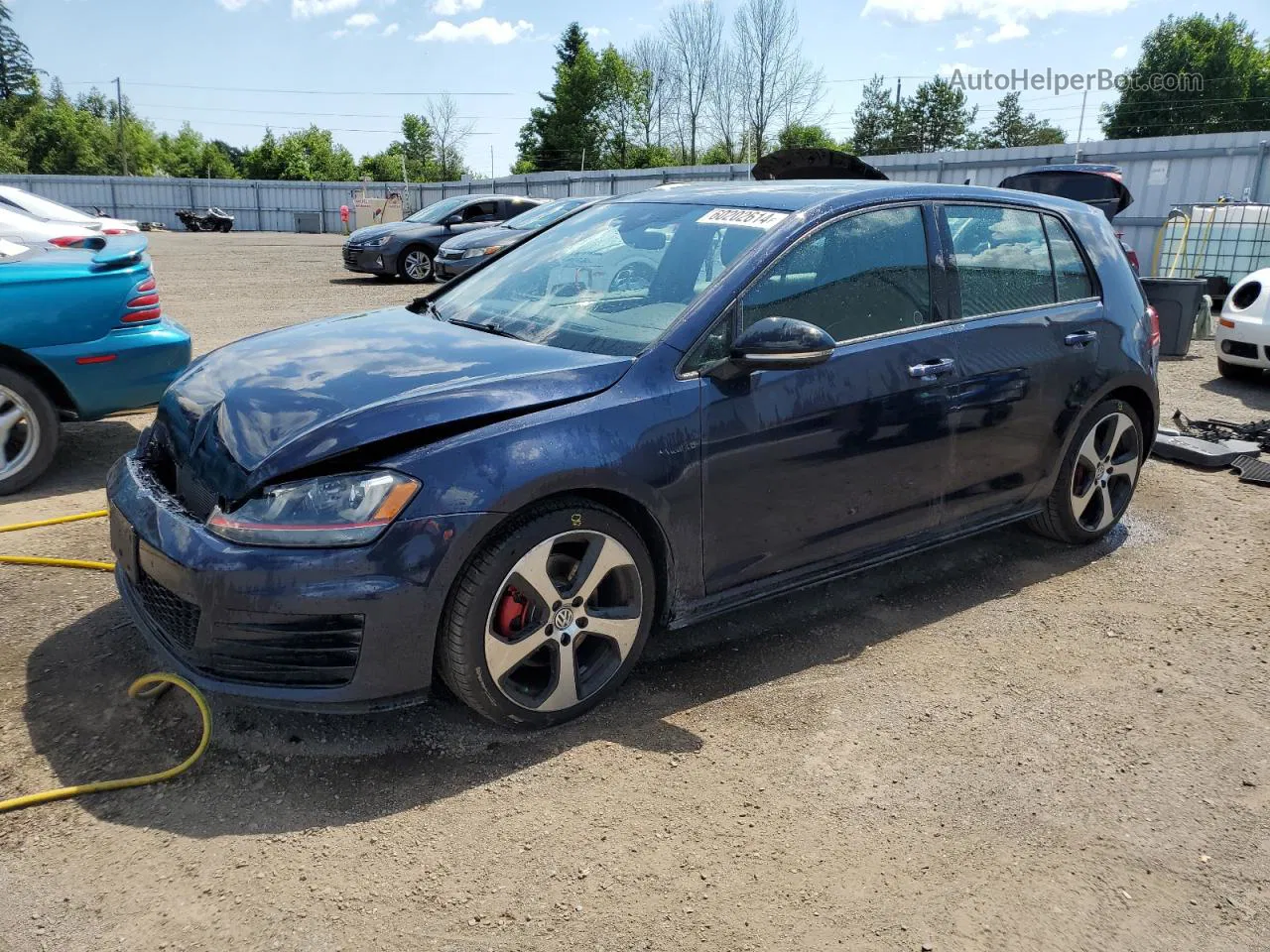 2017 Volkswagen Gti S Blue vin: 3VW4T7AU9HM052039