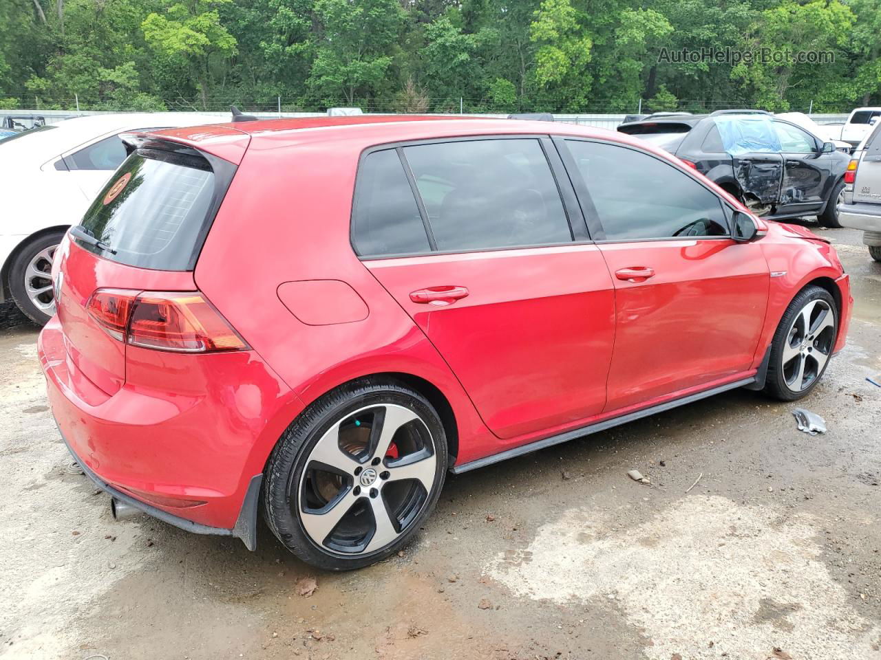 2017 Volkswagen Gti S Red vin: 3VW4T7AU9HM073344