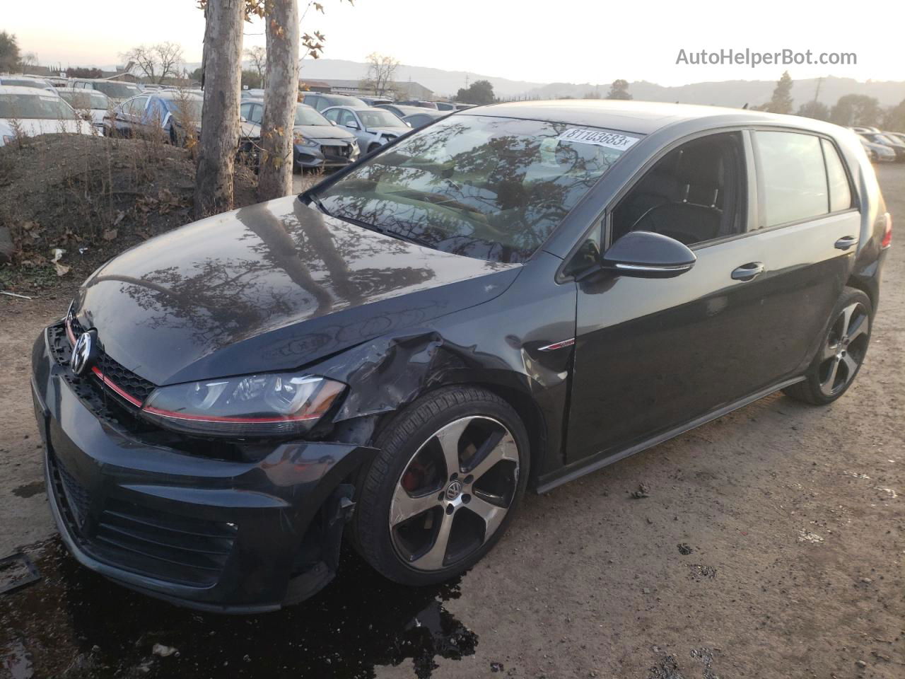 2015 Volkswagen Gti  Gray vin: 3VW4T7AUXFM005308