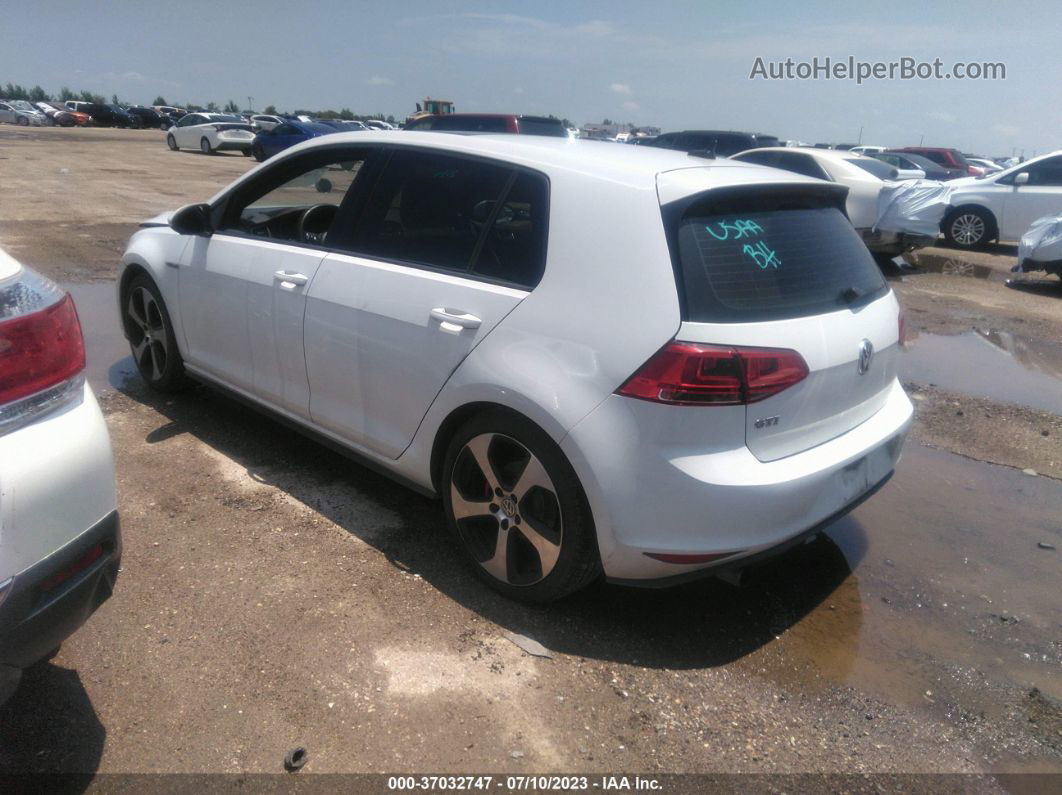 2015 Volkswagen Golf Gti Se Белый vin: 3VW4T7AUXFM008919