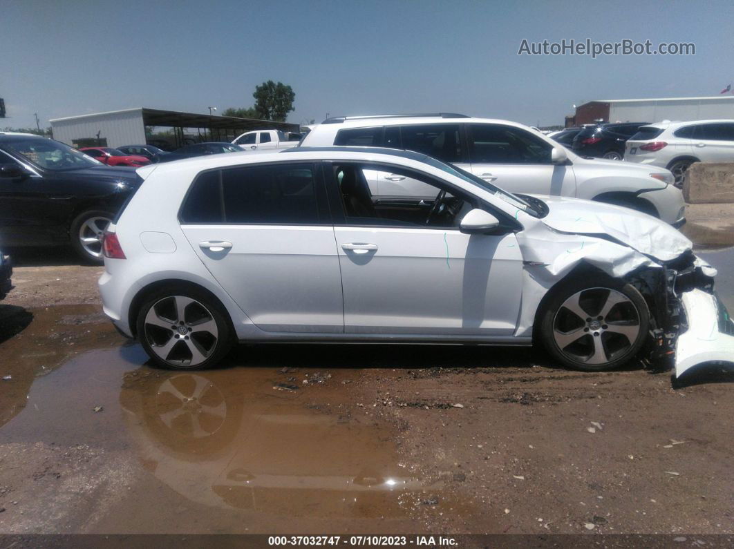 2015 Volkswagen Golf Gti Se White vin: 3VW4T7AUXFM008919