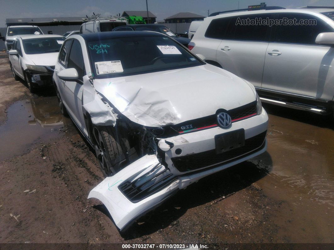 2015 Volkswagen Golf Gti Se Белый vin: 3VW4T7AUXFM008919