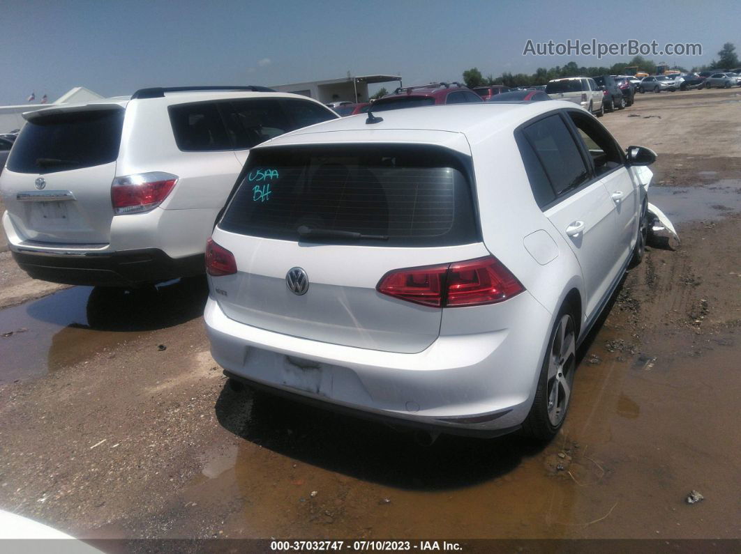 2015 Volkswagen Golf Gti Se Белый vin: 3VW4T7AUXFM008919