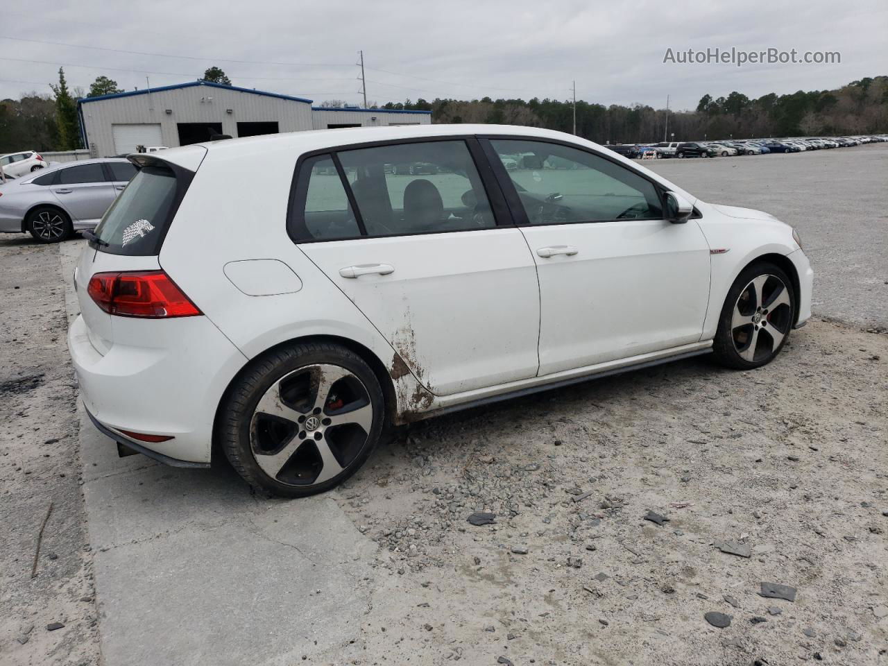 2015 Volkswagen Gti  White vin: 3VW4T7AUXFM098475