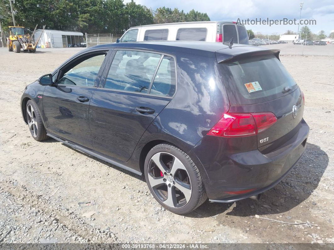 2015 Volkswagen Golf Gti 2.0t Autobahn 4-door Dark Blue vin: 3VW4T7AUXFM104968