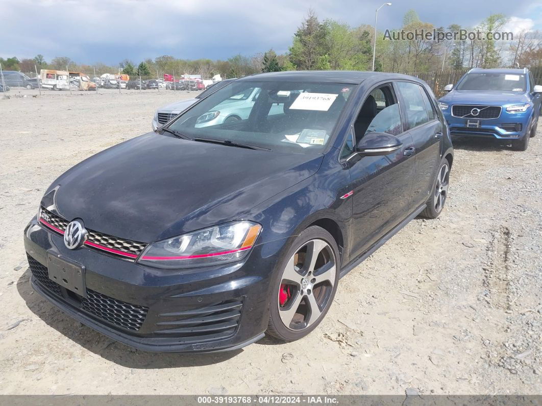 2015 Volkswagen Golf Gti 2.0t Autobahn 4-door Dark Blue vin: 3VW4T7AUXFM104968