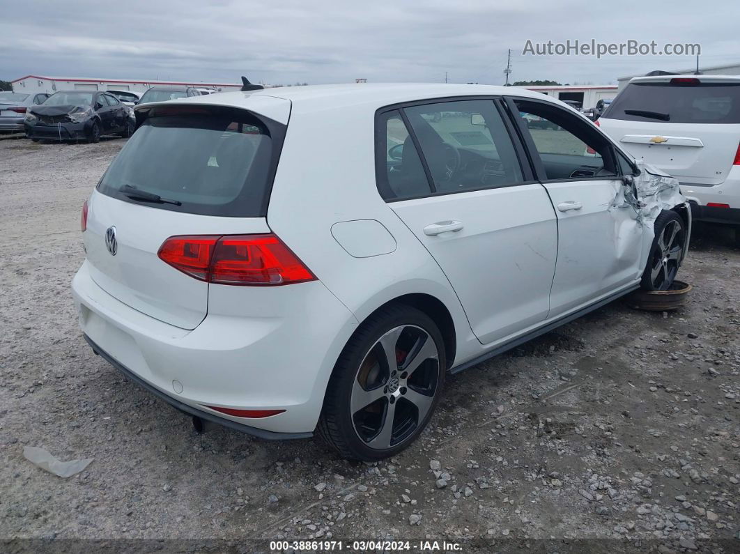 2016 Volkswagen Golf Gti S 4-door White vin: 3VW4T7AUXGM016018