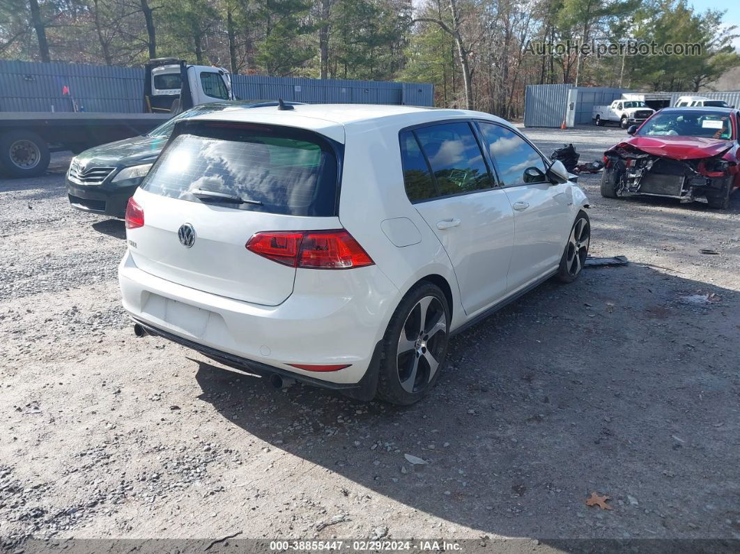 2016 Volkswagen Golf Gti Se 4-door White vin: 3VW4T7AUXGM042926