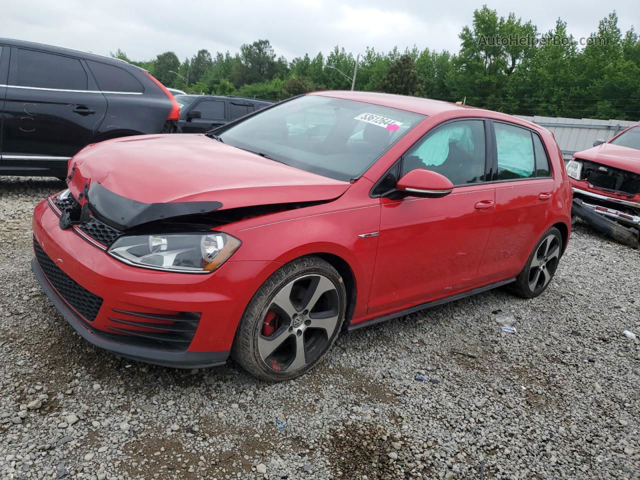 2016 Volkswagen Gti S/se Red vin: 3VW4T7AUXGM060309