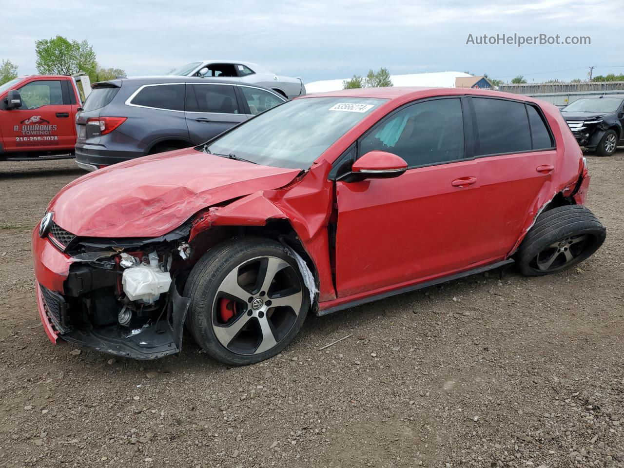 2017 Volkswagen Gti S Red vin: 3VW4T7AUXHM030745