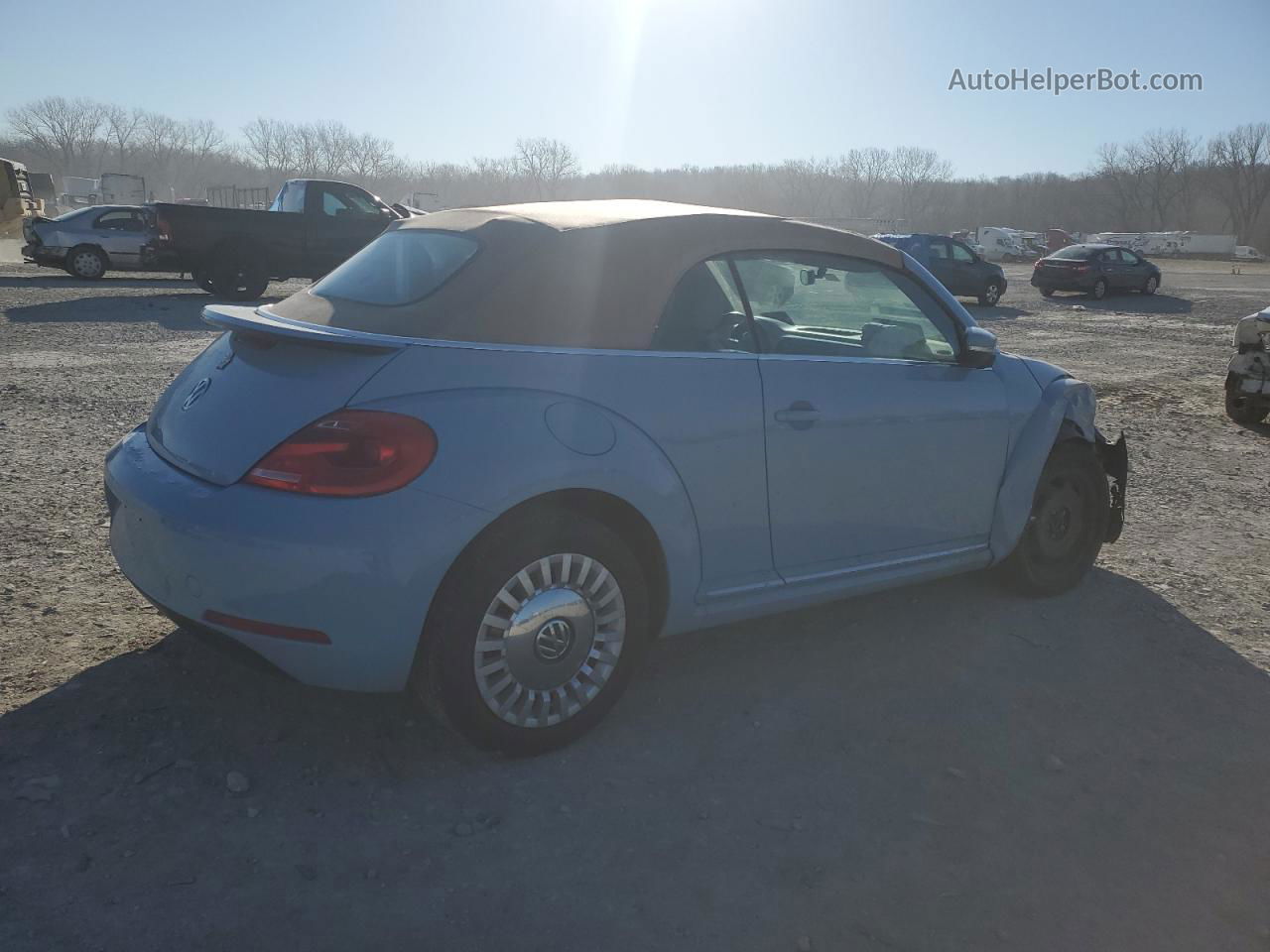 2014 Volkswagen Beetle  Blue vin: 3VW507AT0EM813296