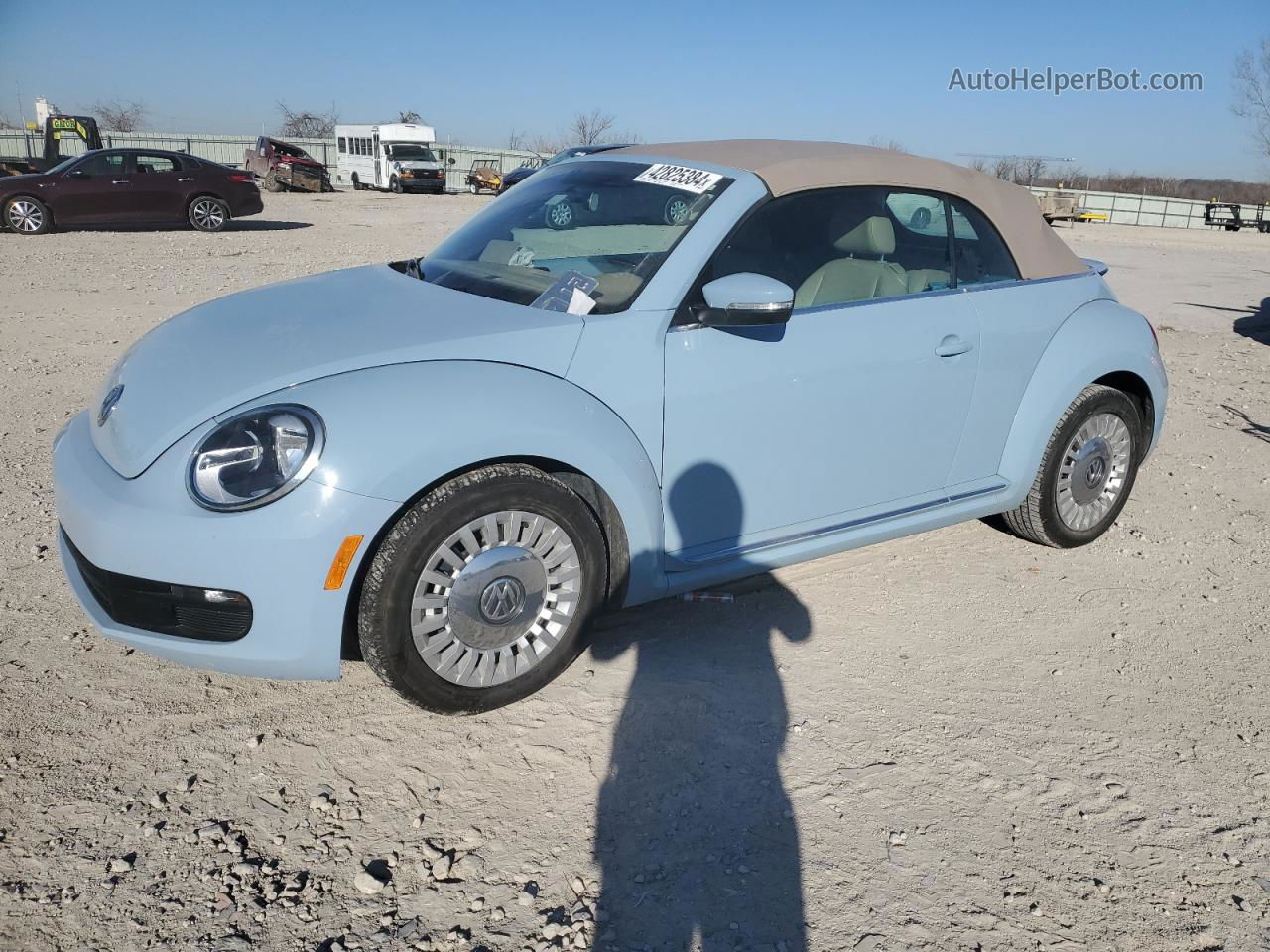 2014 Volkswagen Beetle  Blue vin: 3VW507AT0EM813296