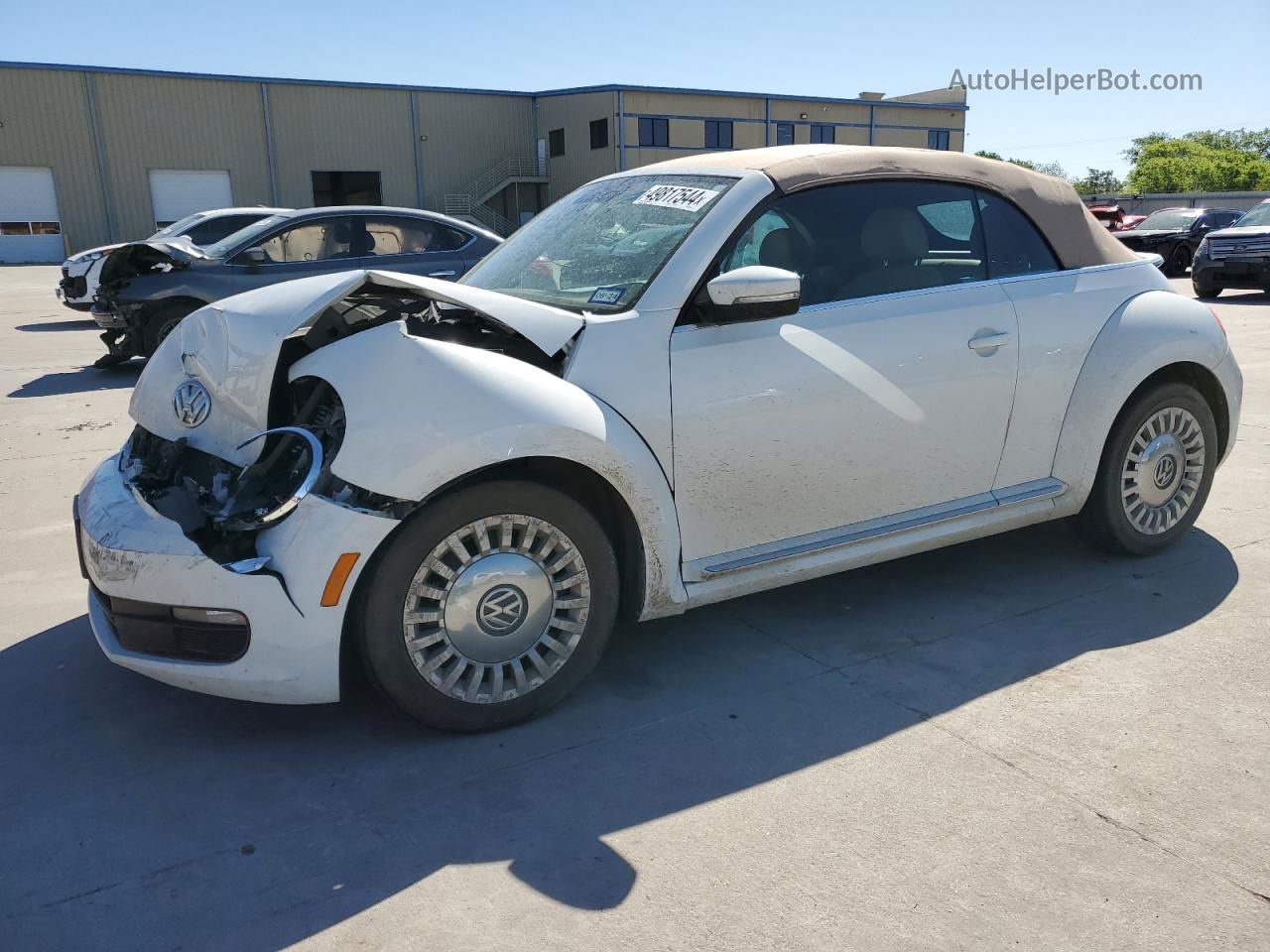 2014 Volkswagen Beetle  White vin: 3VW507AT1EM823416