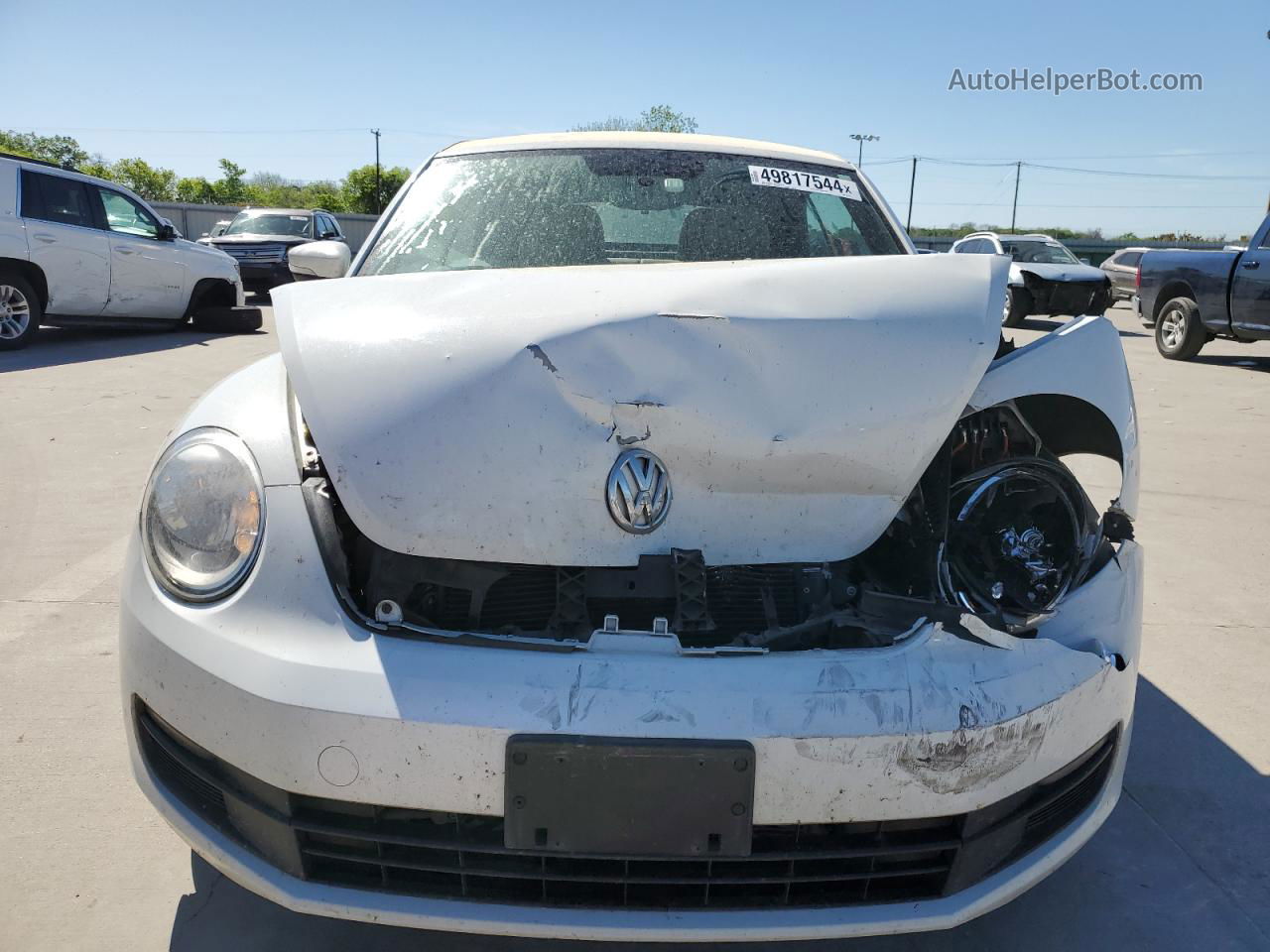 2014 Volkswagen Beetle  White vin: 3VW507AT1EM823416