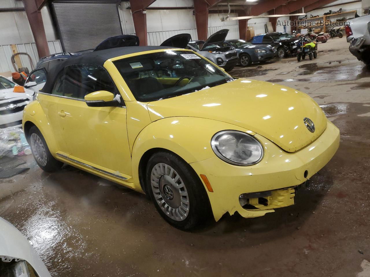 2014 Volkswagen Beetle  Yellow vin: 3VW507AT3EM820355