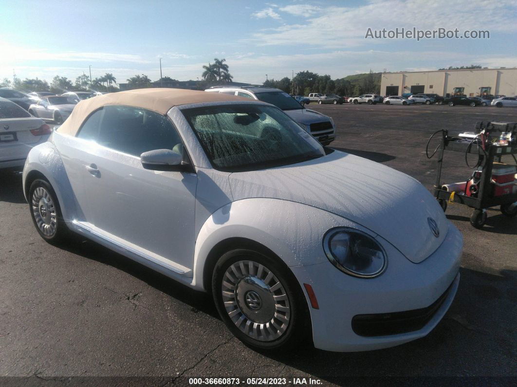 2016 Volkswagen Beetle Convertible 1.8t Se White vin: 3VW507AT7GM821270