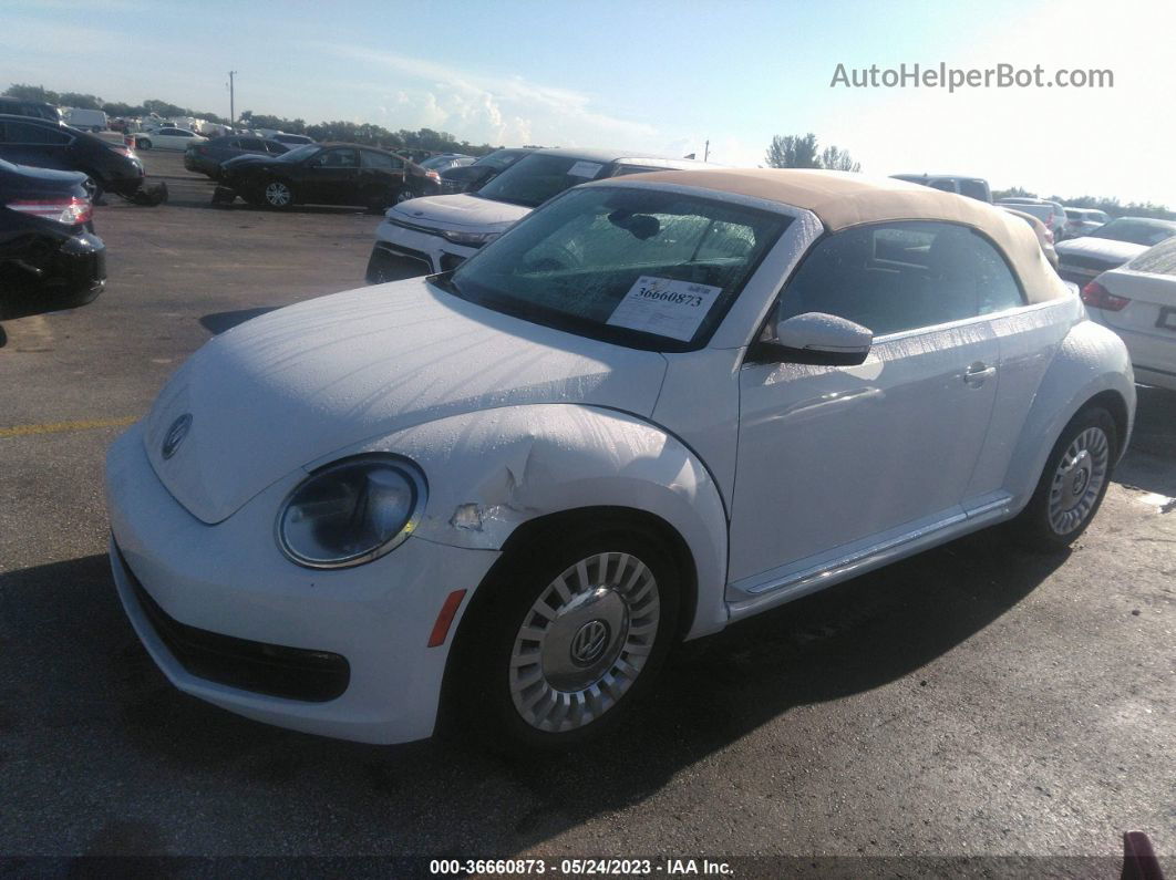 2016 Volkswagen Beetle Convertible 1.8t Se White vin: 3VW507AT7GM821270