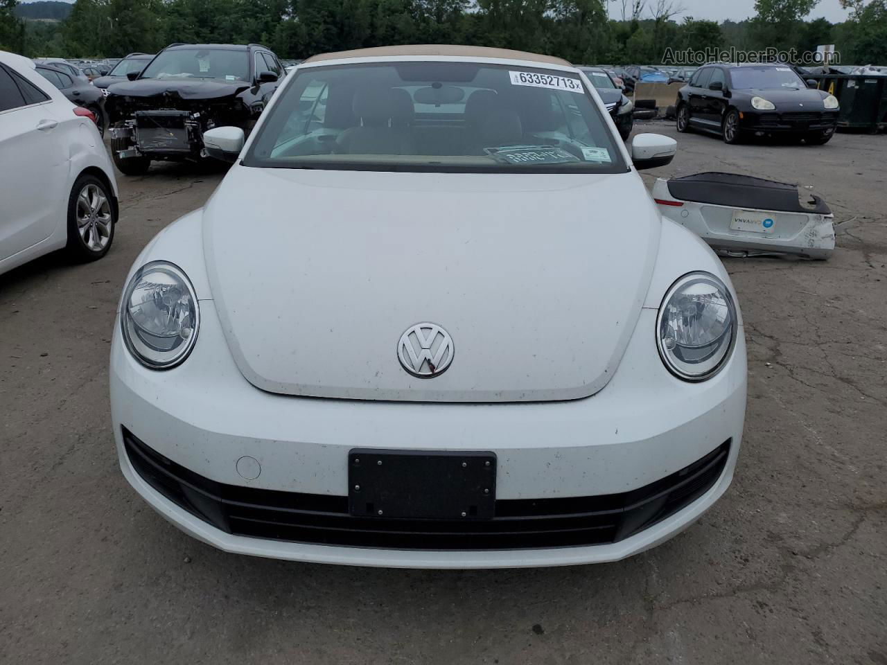 2014 Volkswagen Beetle  White vin: 3VW507AT9EM818691