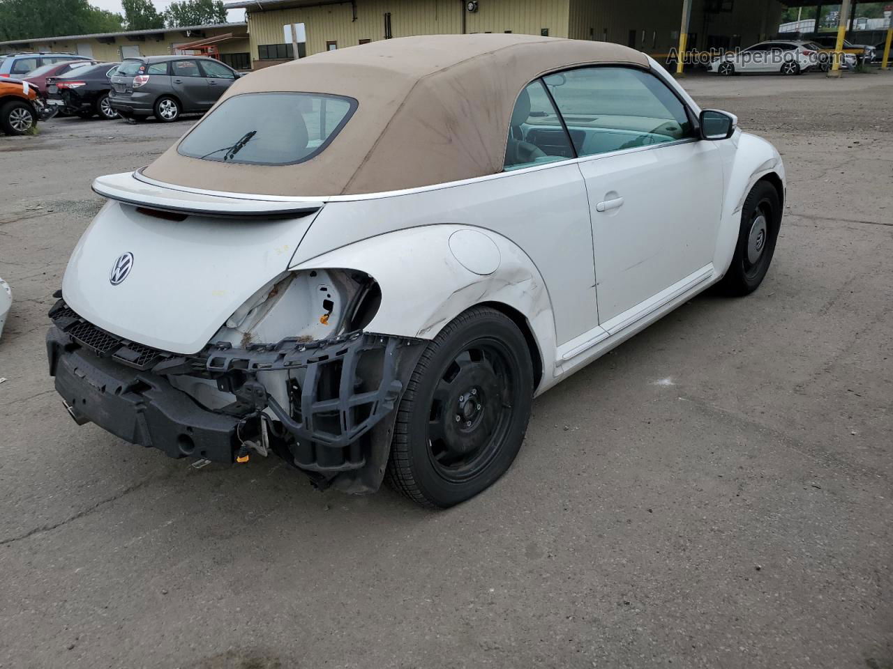 2014 Volkswagen Beetle  White vin: 3VW507AT9EM818691