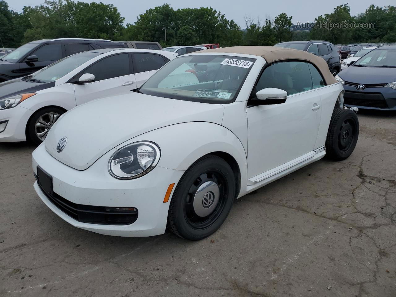 2014 Volkswagen Beetle  White vin: 3VW507AT9EM818691